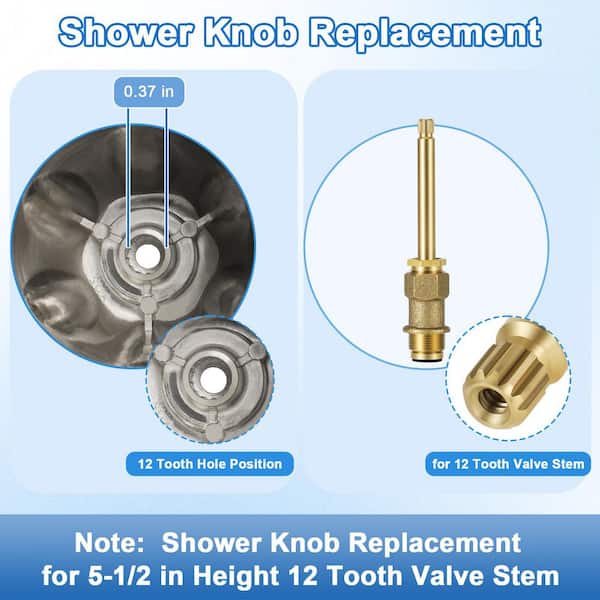 KHKFY Matte Black Tub Spout and 3-Knob Shower Trim Kit with 1/2 in