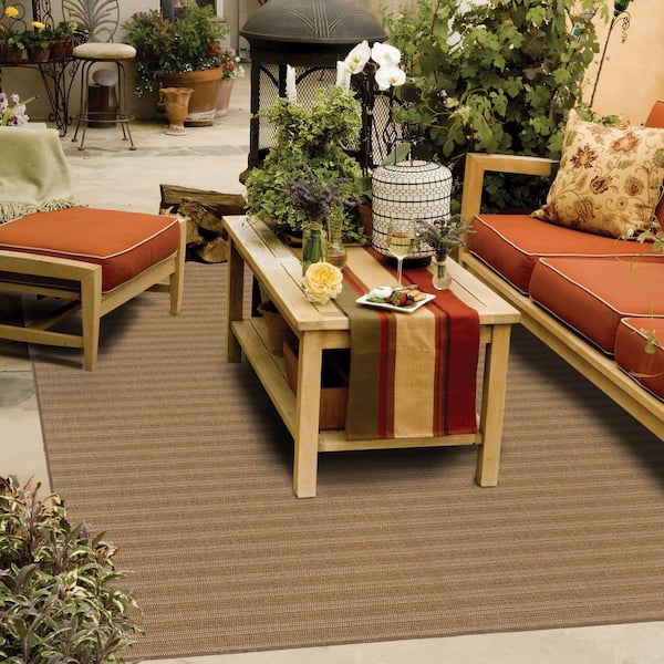 Caicos Tan 4 ft. x 6 ft. Indoor/Outdoor Patio Area Rug