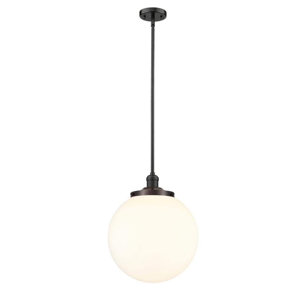 Beacon 60-Watt 1-Light Oil Rubbed Bronze Shaded Mini Pendant Light with Painted Glass Shade price history on PriceWatchPro