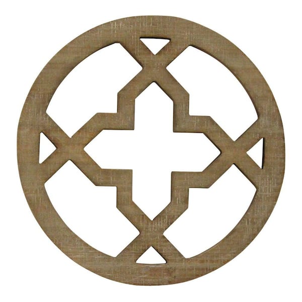 HomeRoots Victoria Wooden Brown Celtic Design Medallion Wall Art