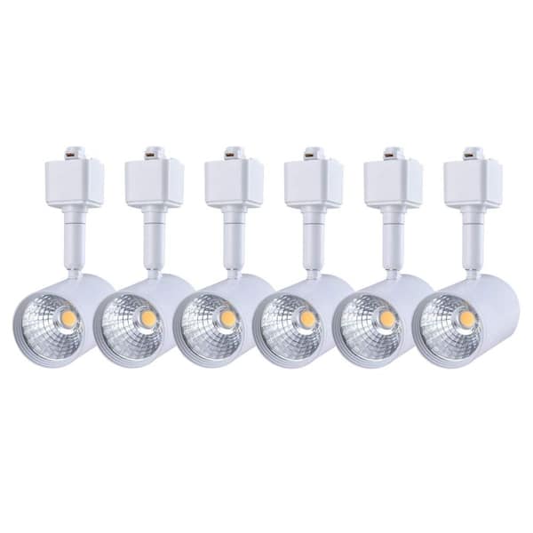 6 Pack LED Track Lighting Heads, 6.5W 500lm Dimmable, 4000K Neutral White for Single Circuit H Track