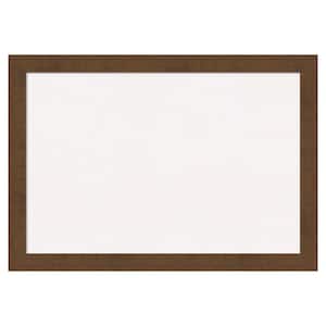 Carlisle Brown Wood White Corkboard 40 in. x 28 in. Bulletin Board Memo Board