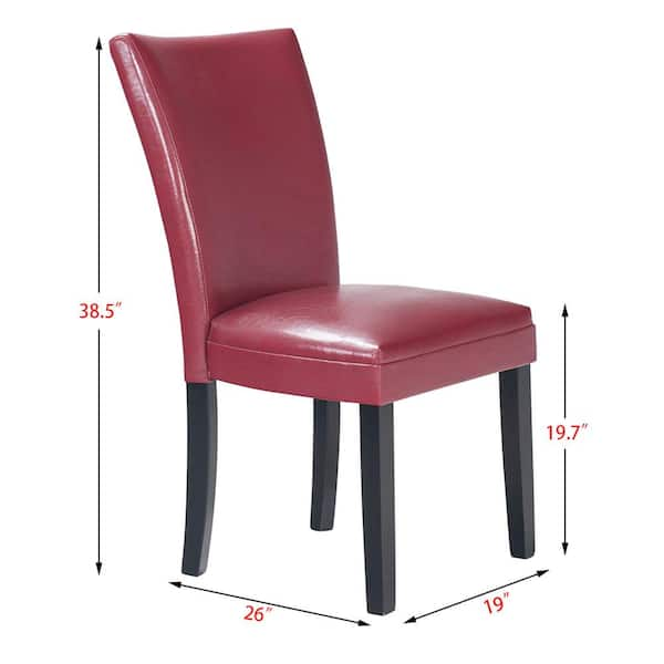 red high back dining chairs