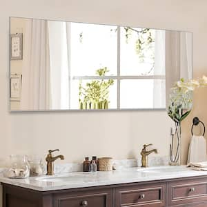 30 in. W x 69 in. H Oversized Rectangle Metal Framed Modern Wall Bathroom Vanity Mirror