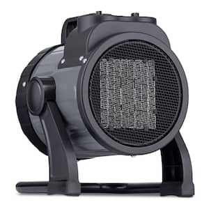 Portable Ceramic 120v Electric Garage Heater for 160 sq. ft. with Adjustable Tilt Head & Perfect for Garages - Cool Grey