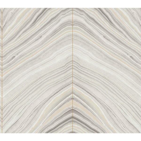 York Wallcoverings Beige Onyx Strata Wallpaper, 27-in by 27-ft