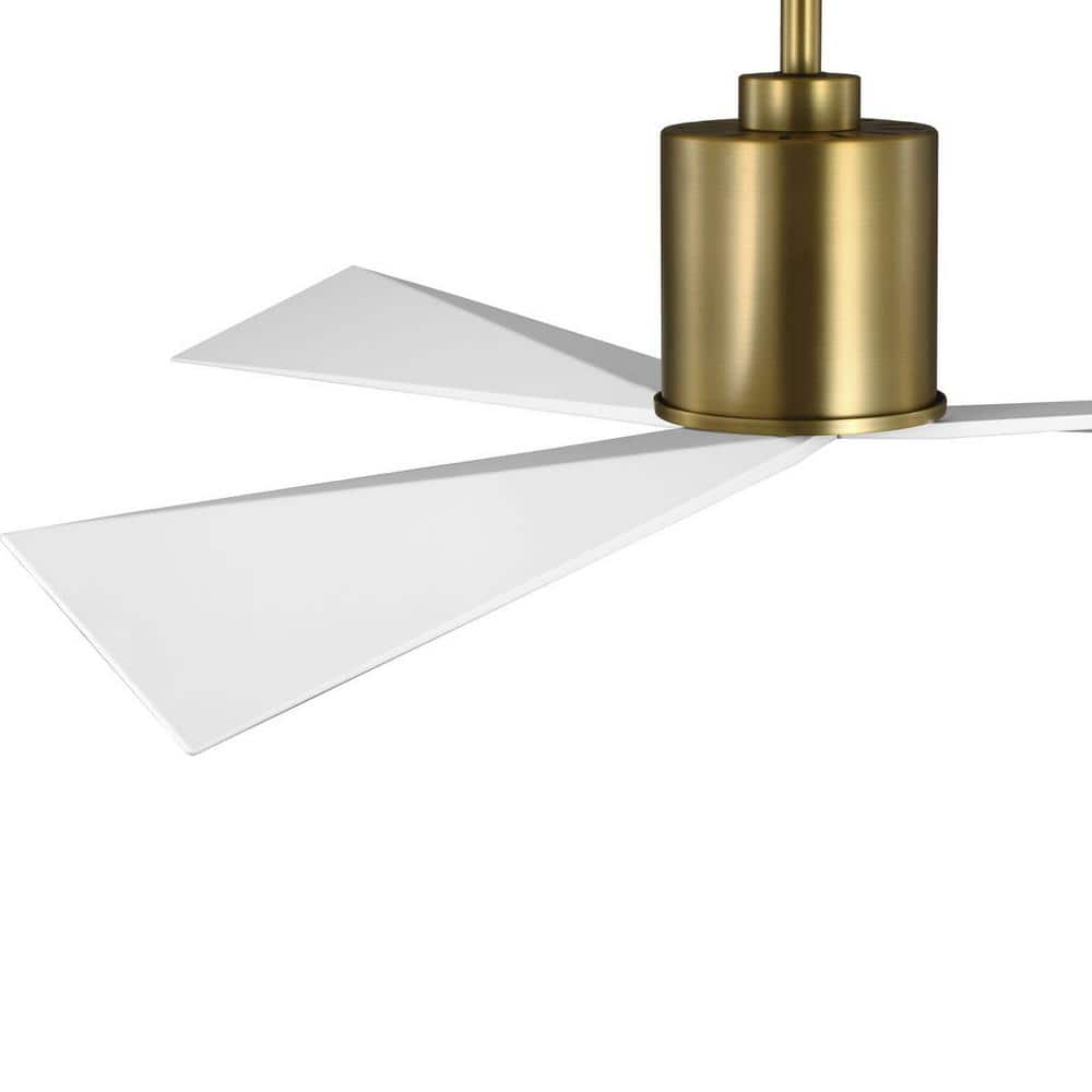 Paso 60'' Vintage Brass Ceiling Fan with Matte White Blades