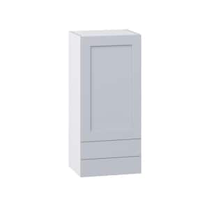 Cumberland 18 in. W x 40 in. H x 14 in. D Light Gray Shaker Assembled Wall Kitchen Cabinet with 2-Drawers