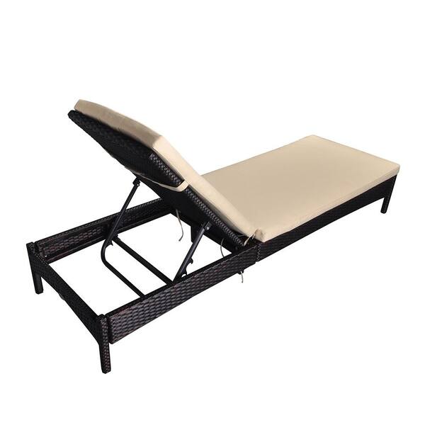 ATR ART TO REAL Outdoor Adjustable Rattan Recliner Lounge Chair with