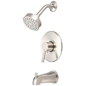 i2 1-Handle Wall Mount Tub and Shower Faucet Trim Kit in Brushed Nickel (Valve not Included)
