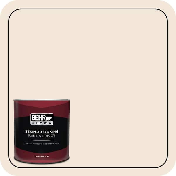 BEHR ULTRA 1 qt. #PPU3-04 Ballet White Flat Exterior Paint & Primer