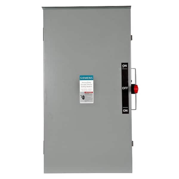 Siemens Double Throw 200 Amp 600-Volt 3-Pole Outdoor Non-Fusible Safety Switch