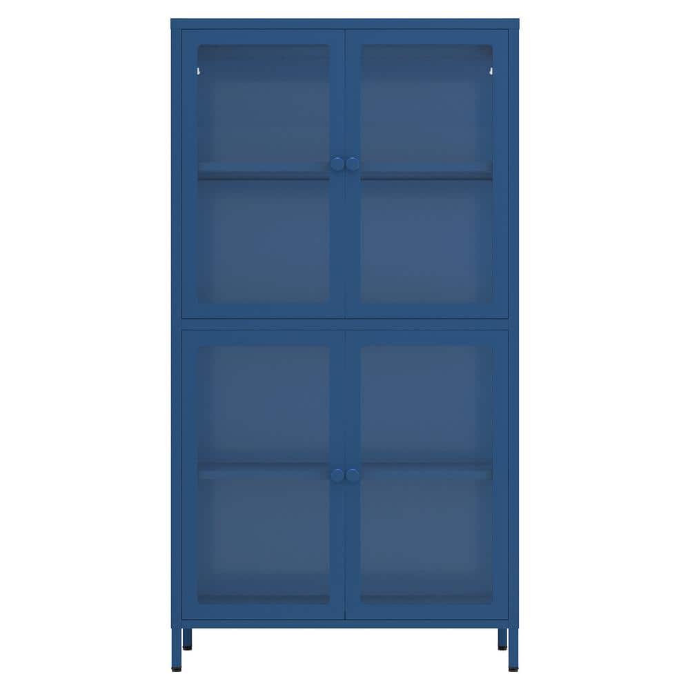 31.5 in. W x 12.6 in. D x 59 in. H Bathroom Storage Wall Cabinet with Four 
