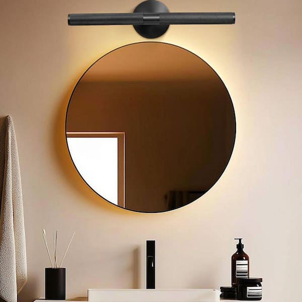 24 in. 1-Light Black Wall Sconce, Picture Lights for Wall, Modern Wall Light for Living Room, Bathroom, Bedroom