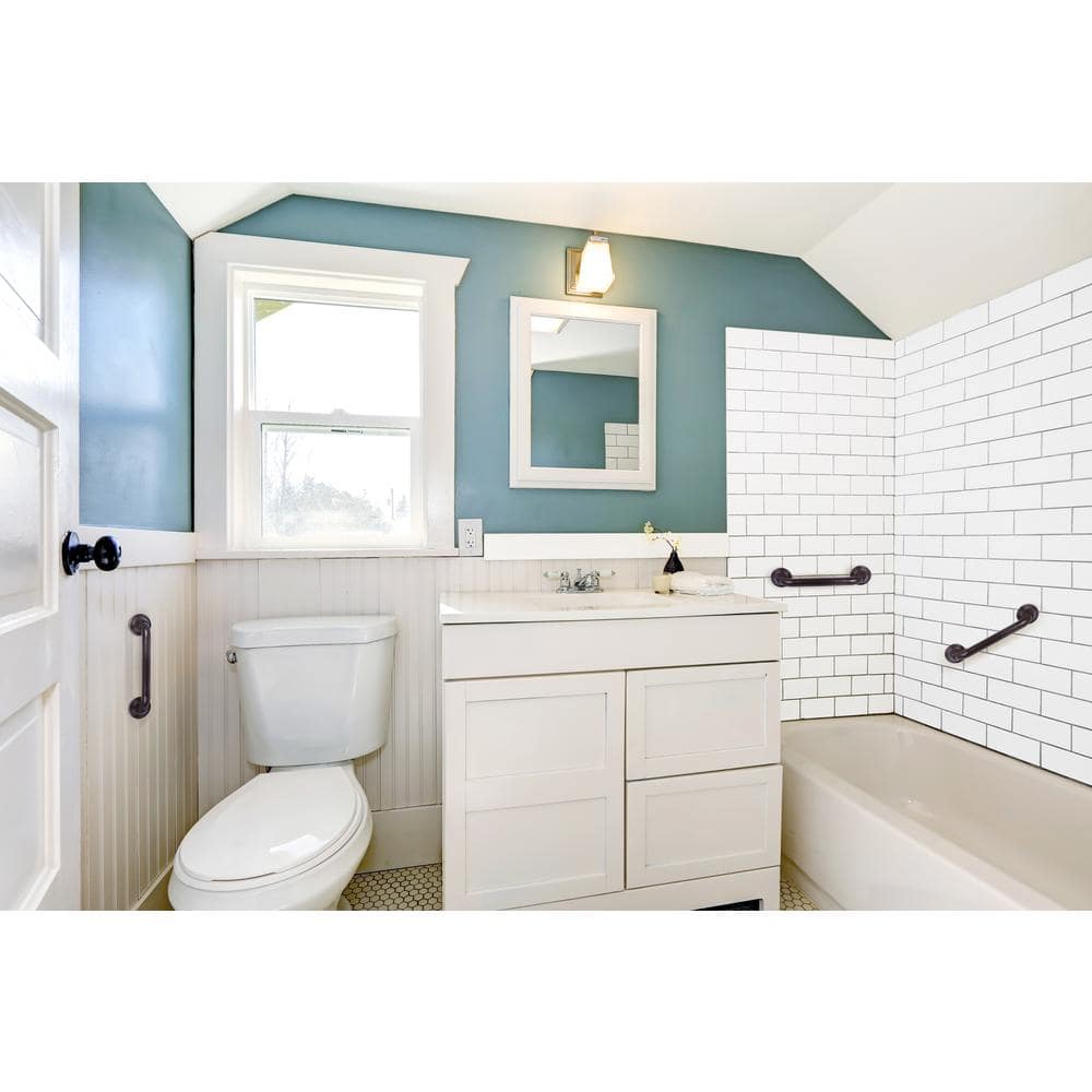 12-Inch Oil Rubbed Bronze Stainless Steel Bathroom Grab Bar