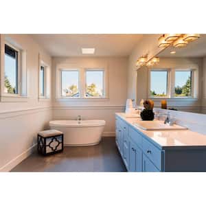 110 CFM Ceiling/Wall Mount Quiet Easy Roomside Installation Bathroom/Bath Exhaust Fan w/ Modern Easy Clean Shield Cover