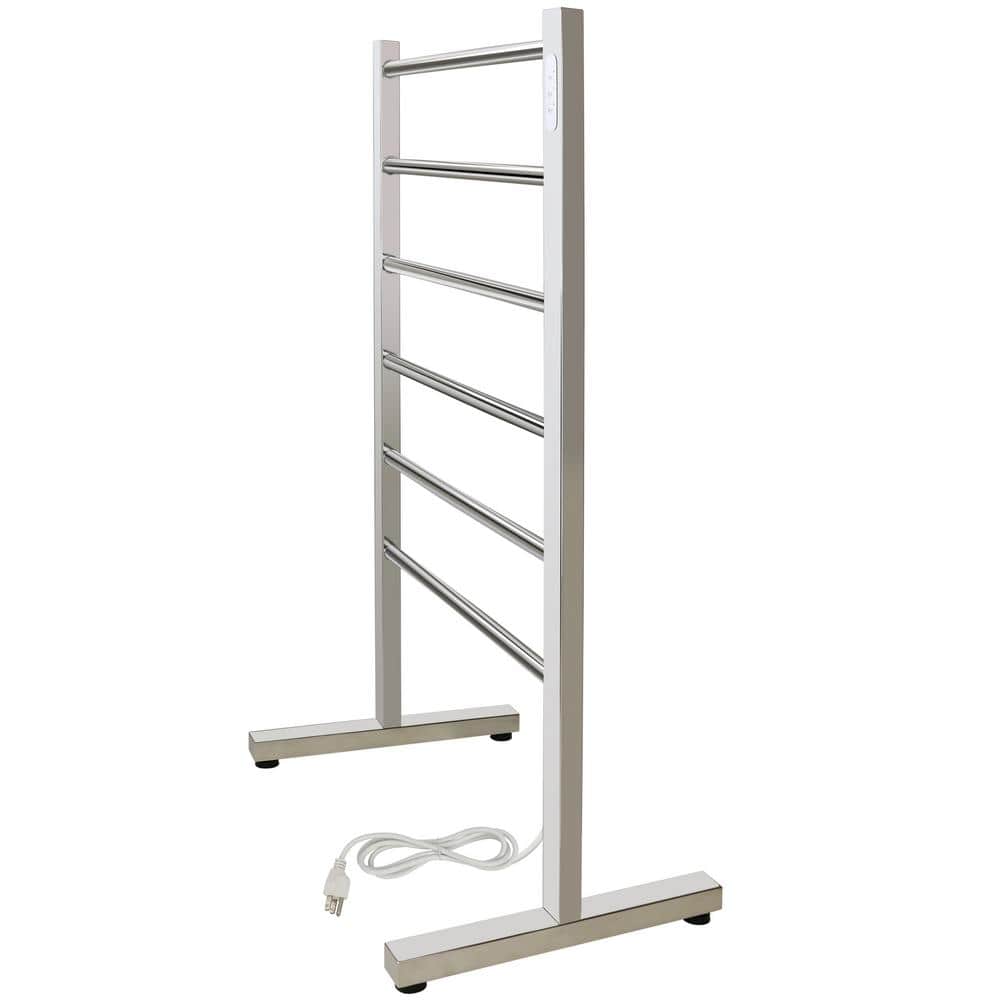 Ibiza Polished Stainless Steel Freestanding 6-Bar Towel Warmer