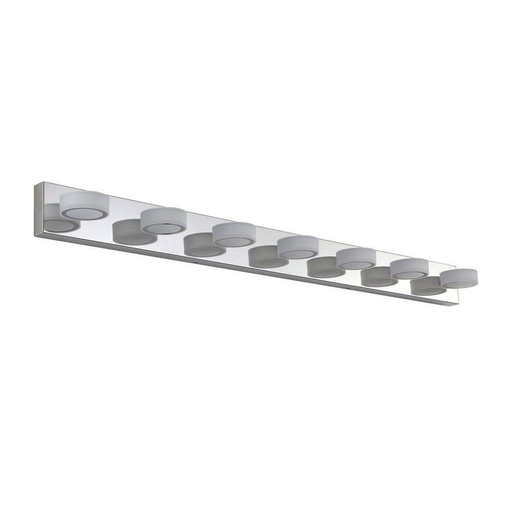 Light Pro 52 in. 7-Light Chrome LED Light Bar with Acrylic Light Shades Bathroom Wall Sconce price history on PriceWatchPro