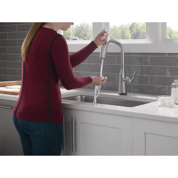 Stryke Single Handle Touch2O Technology Pull Down Sprayer Kitchen Faucet in Stainless Steel