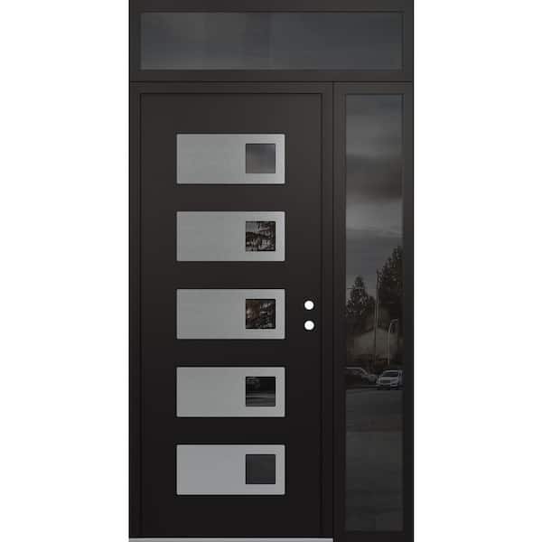 Tessari Doors D1 48 in. x 96 in. Silver P Left-Hand/Inswing Mirrored ...