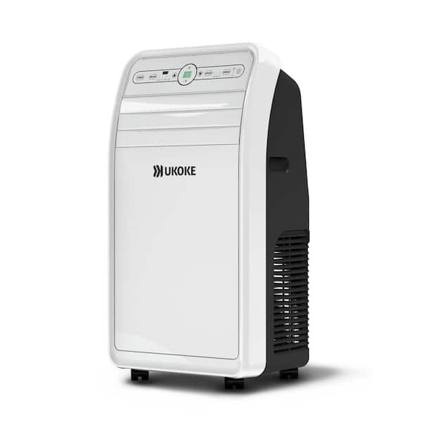 ukoke 6,000 BTU Portable Air Conditioner Cools 300 Sq. Ft. with Heater, Dehumidifier and works with Alexa in White
