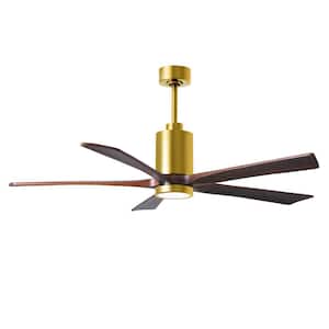 Patricia 60 in. Integrated LED Indoor/Outdoor Brass Ceiling Fan with Remote Control Included
