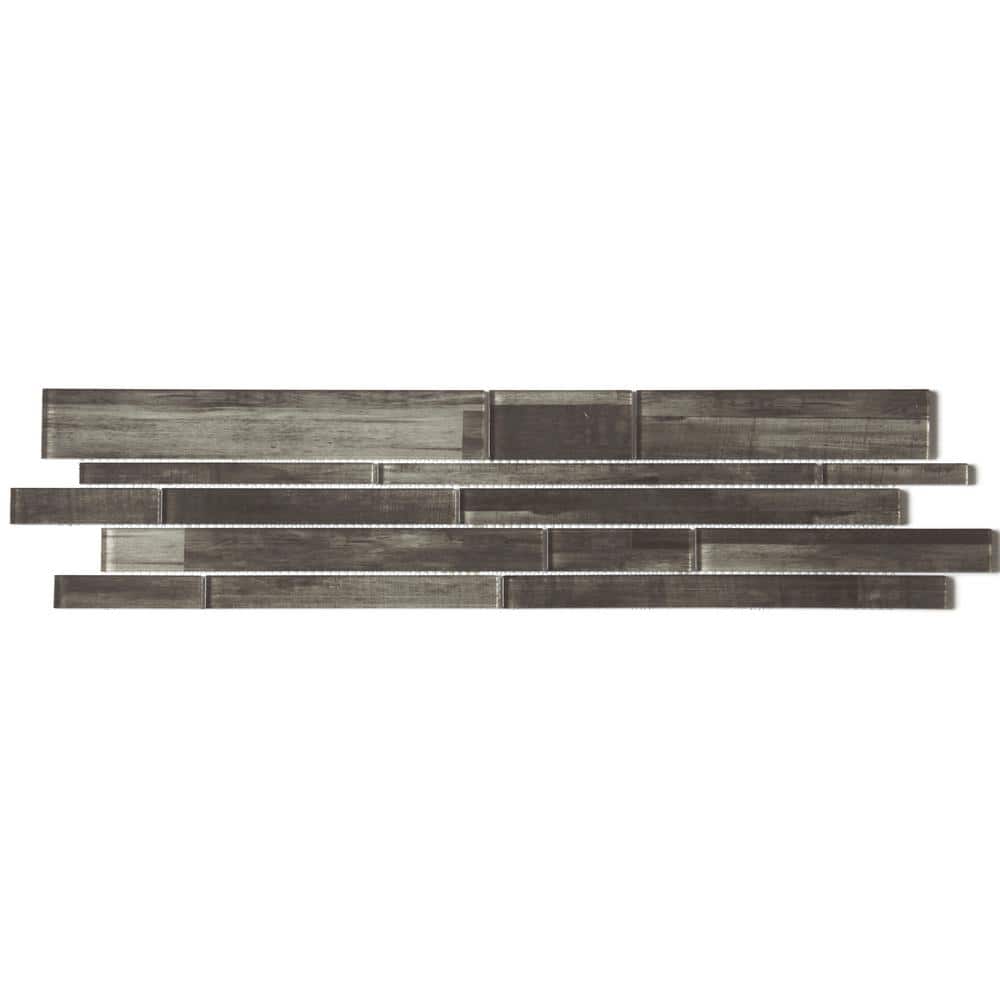 mtkn！ EMSER TILE Zen Quiet 5.91 in. x 23.54 in. x 6mm Glass Mesh