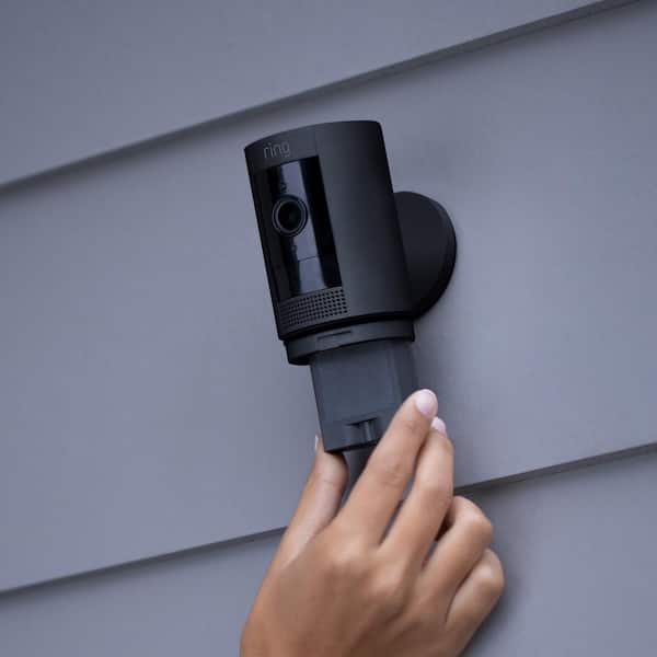Ring Wired Video Doorbell with Stick Up Cam Battery, Black