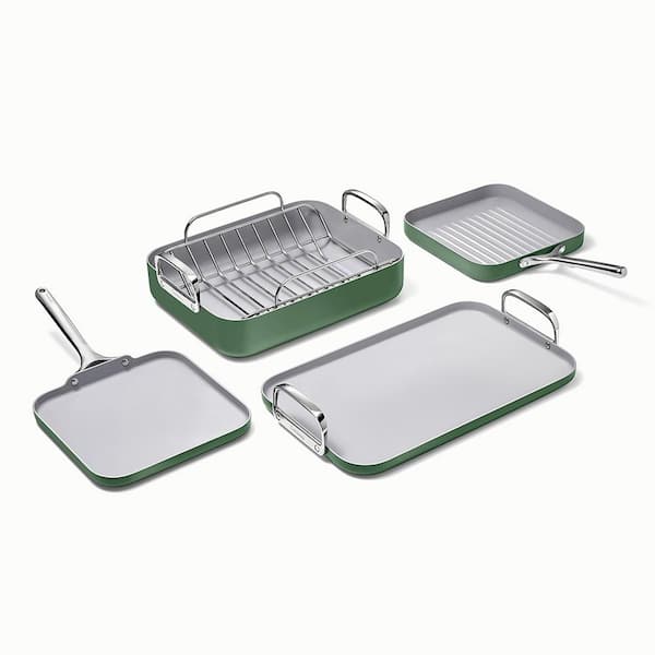 CARAWAY HOME 9-Piece Ceramic Nonstick Cookware Set in Sage CW-CSET-GRE -  The Home Depot