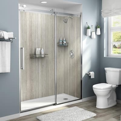 Laminate Shower Walls Surrounds Showers The Home Depot - Laminate Shower Wall Panels Canada