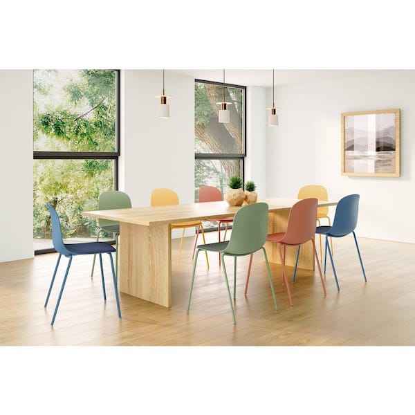 Jamesdar Serena Clay Red Plastic Stackable Dining Chair with