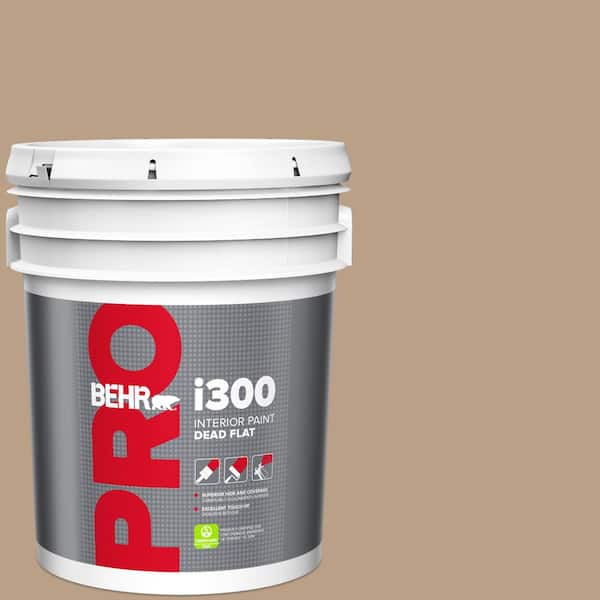 BEHR PRO 5 gal. #ICC-52 Cup of Cocoa Dead Flat Interior Paint