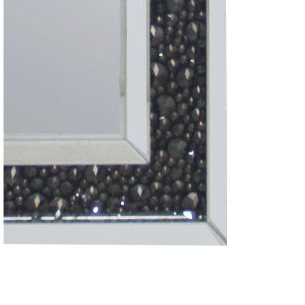 Acme Furniture Large Rectangle Mirrored And Faux Gemstones Acme Furniture Large Rectangle Mirrored And Faux Gemstones