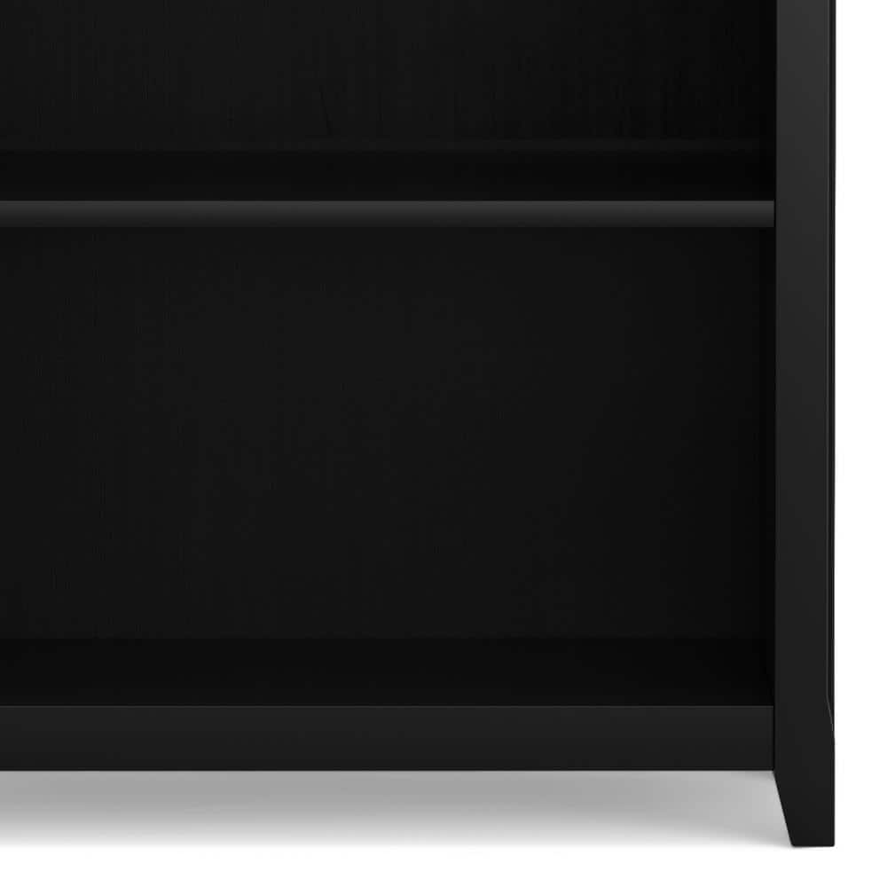 Amherst Adjustable 70'' Solid Wood 5-Shelf Bookcase in Black