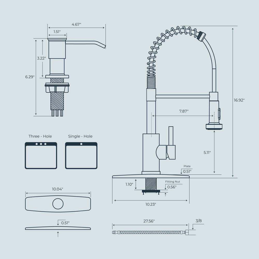 Brushed Nickel High-Arc Kitchen Faucet with Pull-out Spray