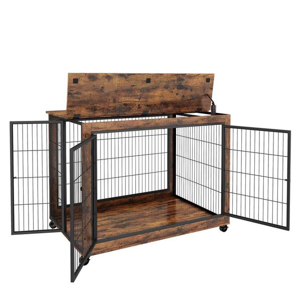 Layla Medium Double Dog Crate, Dog Crate Furniture, Dog Kennel Furniture, Dog  Crate Table, Modern Dog Crate 