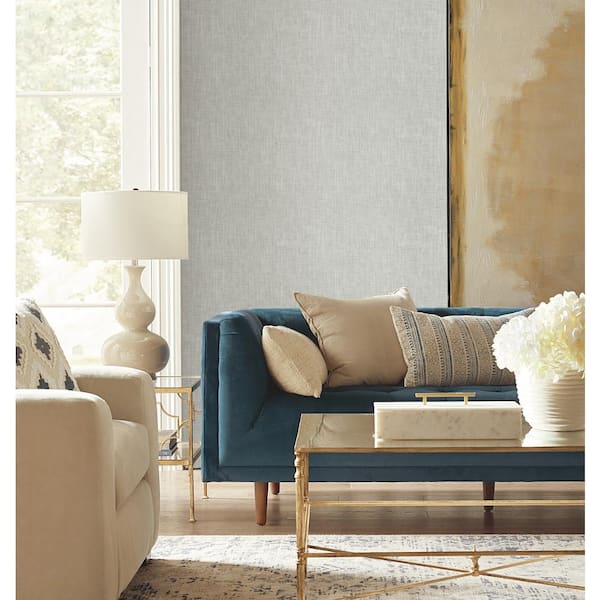 Reed Basket White Peel and Stick Wallpaper Roll