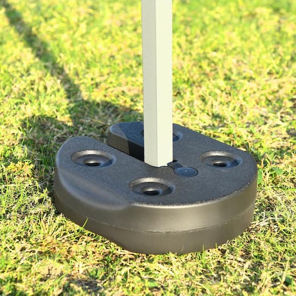 9.5 in. x 9.5 in. x 2.75 in. PE Foot Pads Water Filled Weight Plates for Canopy Tent (Set of 4)