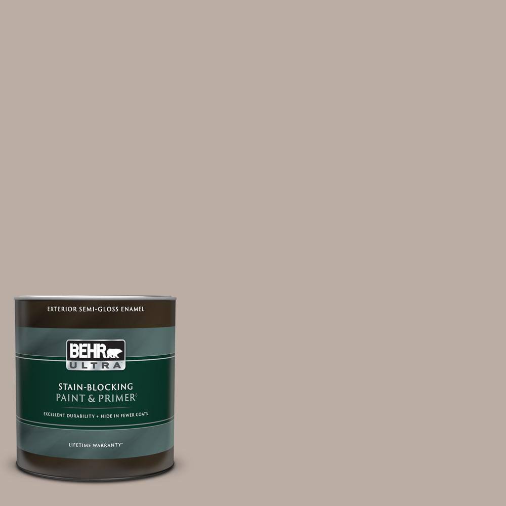BEHR ULTRA 1 qt. N2003 Nightingale Gray SemiGloss Enamel Exterior
