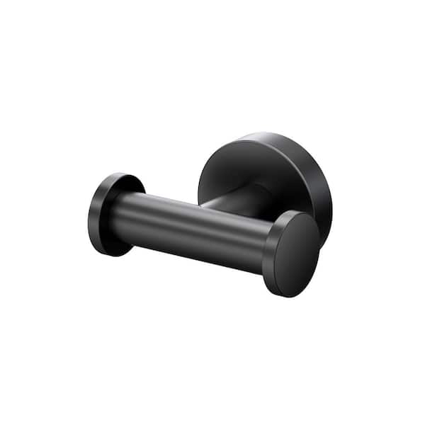 Gatco Glam Double Robe Hook in Matte Black