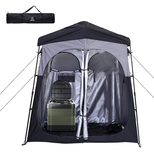 Unbranded Camping Shower Tent 85 in. L x 43 in. W x 83 in. H, Instant Pop Up Changing Tent, Privacy Tent (2 Room)