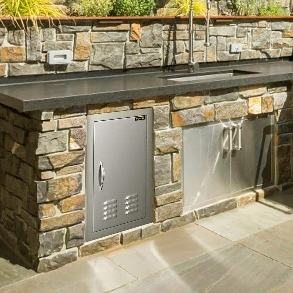14x20 Inch Stainless Steel Outdoor Kitchen BBQ Door with Vents