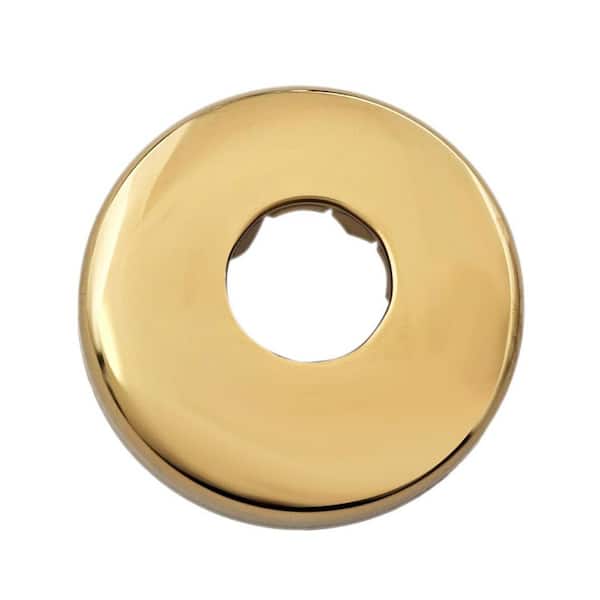 1/2 in. IPS Shallow Shower Arm Flange in Polished Brass