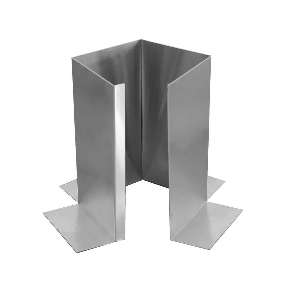 4 in. x 4 in. x 8 in. Tall Aluminum Open Pitch Pan Flashing with Open Botto