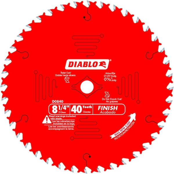 8-1/4-In x 40T Carbide Tipped Saw Blades for WoodPlywood etc 