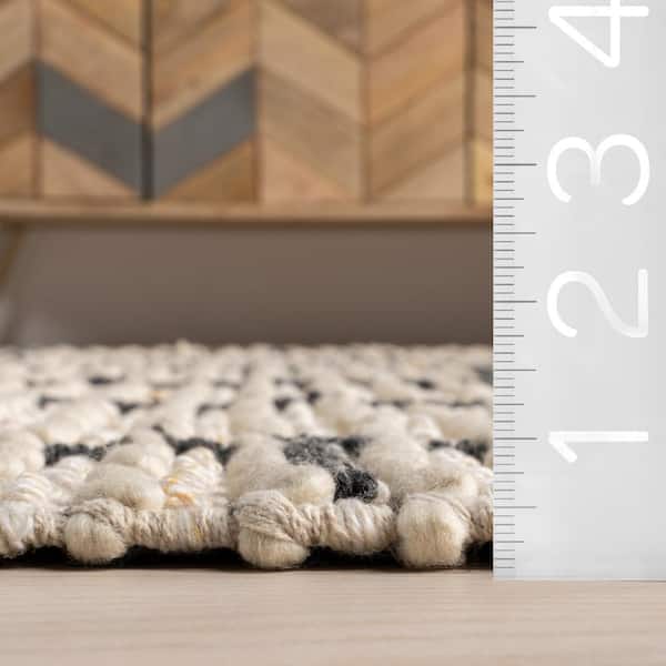 Sherrell Modern High/Low Tassel Ivory 4 ft. x 6 ft. Area Rug