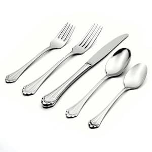 Marquette 5-Piece Silver 18/8-Stainless Steel Flatware Set (Service For 1)