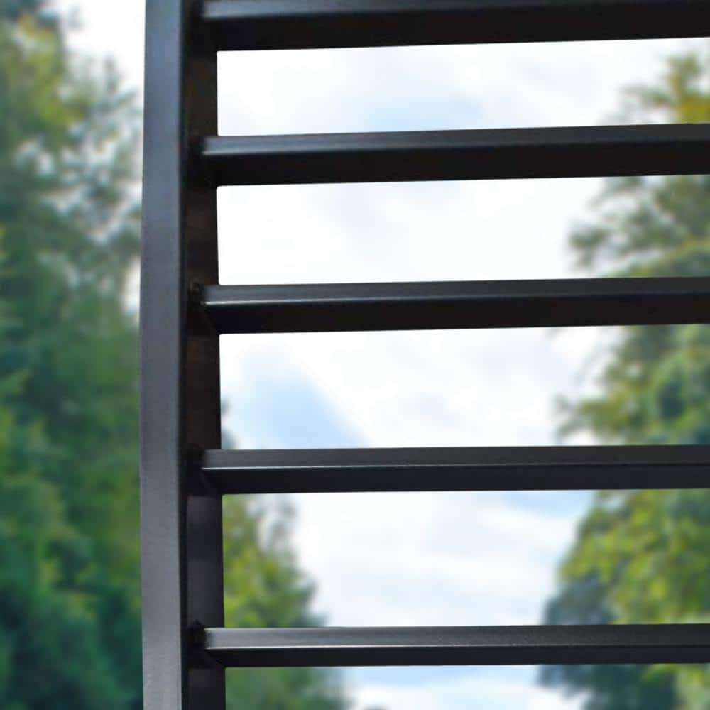 Milan Style Black Galvanized Steel Dual Swing Driveway Gate 12 x 6 Feet