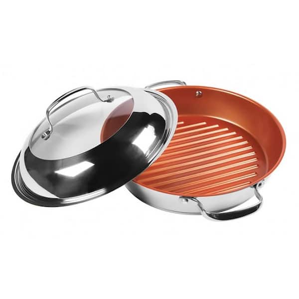 NuWave Stainless Steel Grill Pan with Non-Stick Coating