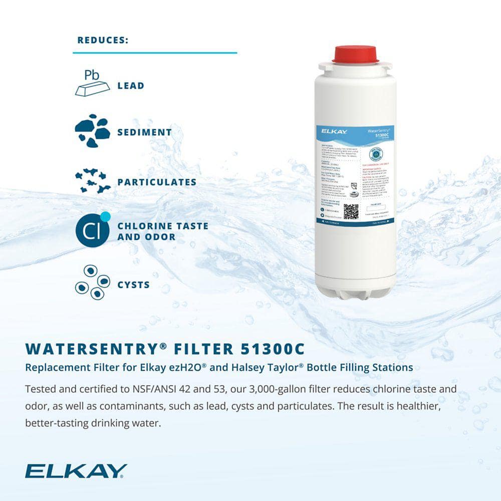 Elkay 51300C WaterSentry Plus Replacement Filter for Bottle Fillers